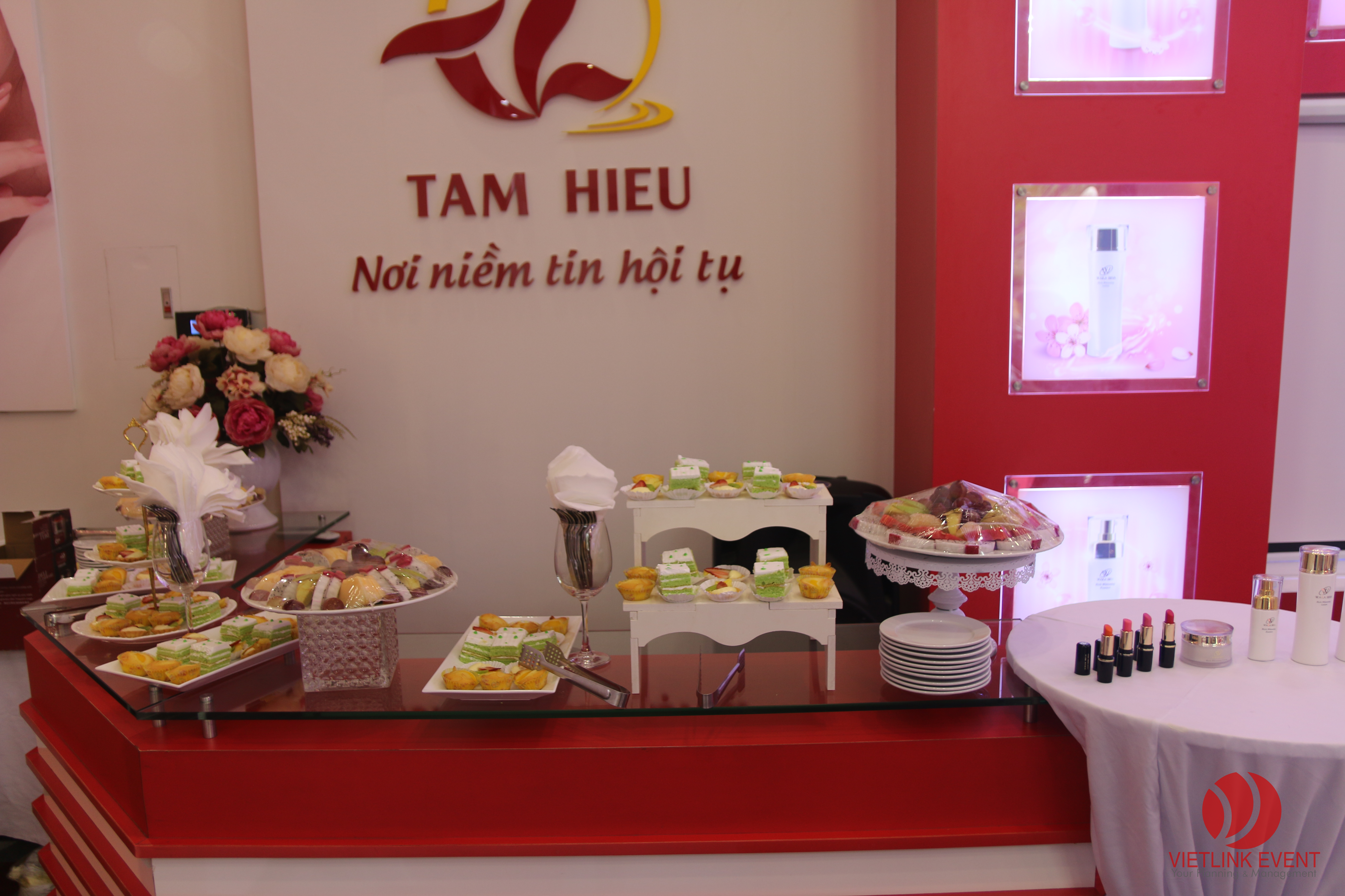 Tổ chức tiệc TeaBreak Công Ty Mỹ Phẩm Tâm Hiếu