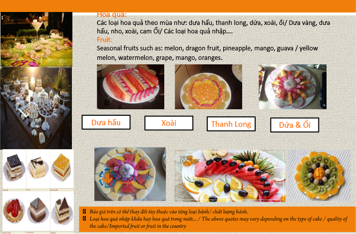 Tổ chức tiệc Trà cafe - Tổ chức tiệc teabreak finger food